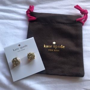 Gold glitter Kate Spade Gumdrop earrings